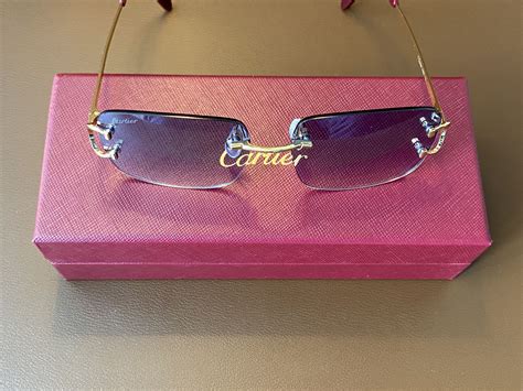 cartier glasses blue tint.